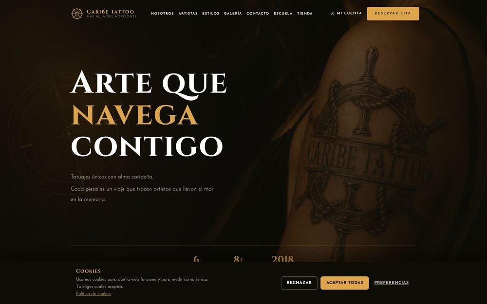La web de CARIBE TATTOO